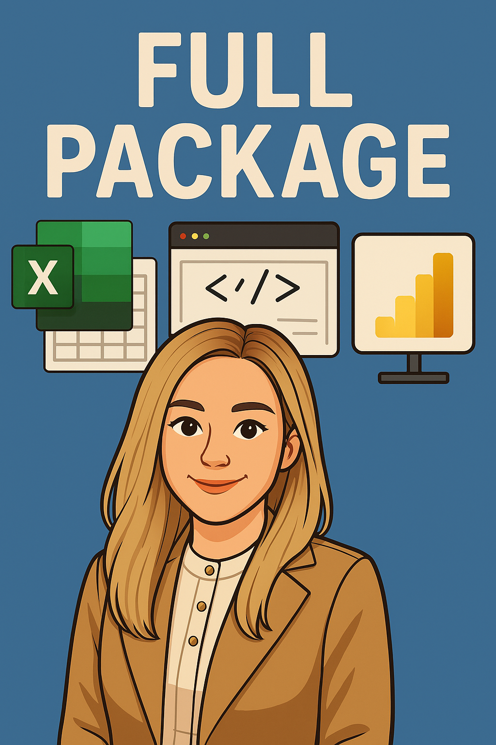 Full Package - Automated Data Processing (Excel+Power BI) + Web site development + Training Sessions