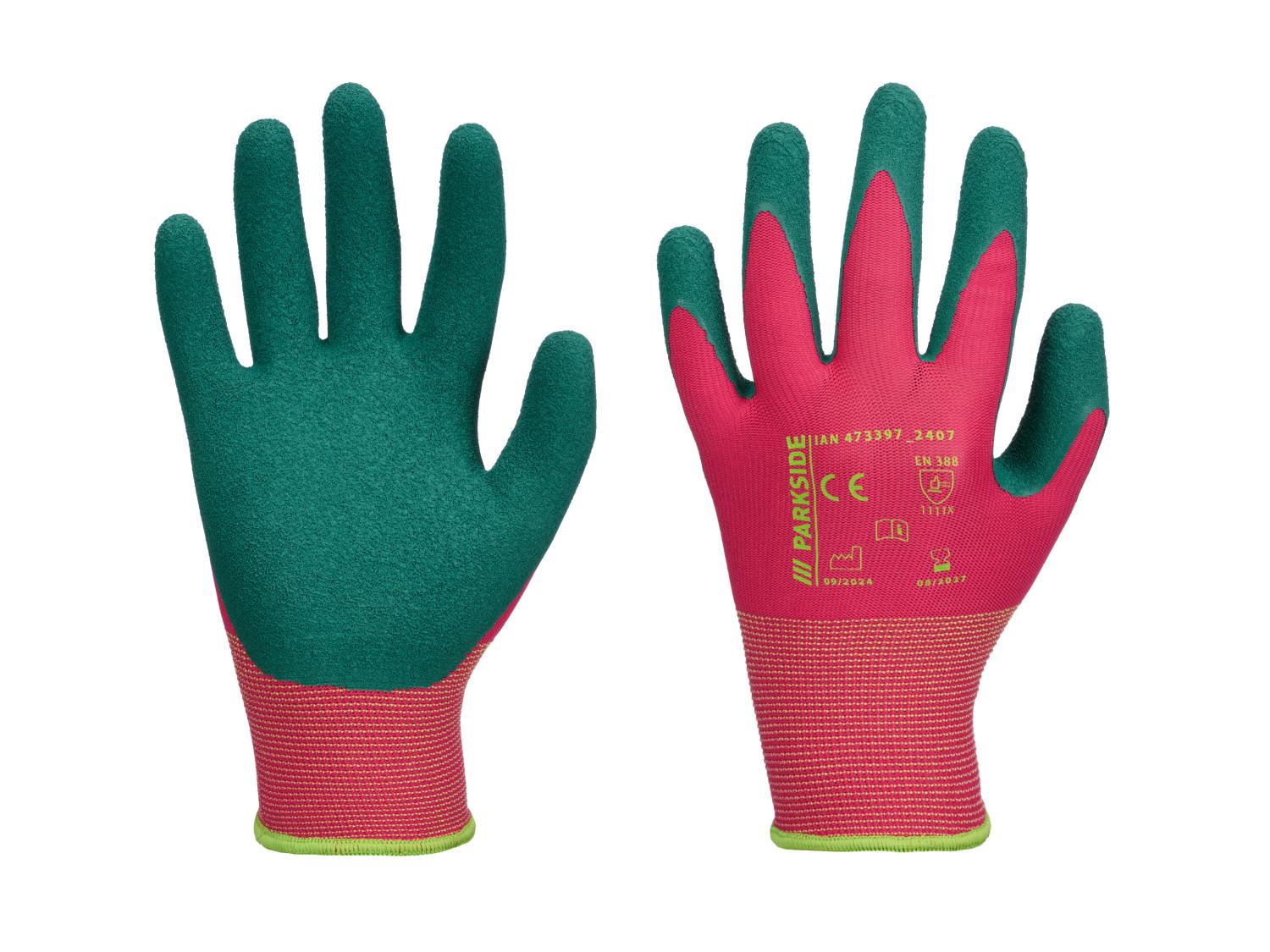 PARKSIDE Garden Gloves (Pink/Green)