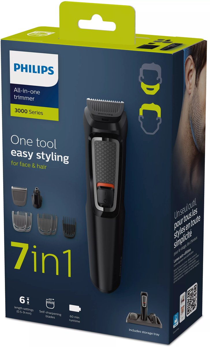 Philips Multigroom series 3000 - MG3721/14 - 7-in-1, face and hair