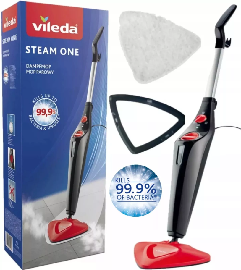 Vileda STEAM ONE Steam Cleaner Mop - Kills 99.9% Of Bacteria & Viruses