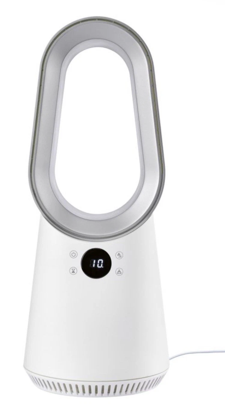 SilverCrest Bladeless LED Display Fan Heater 1200w With Remote Control