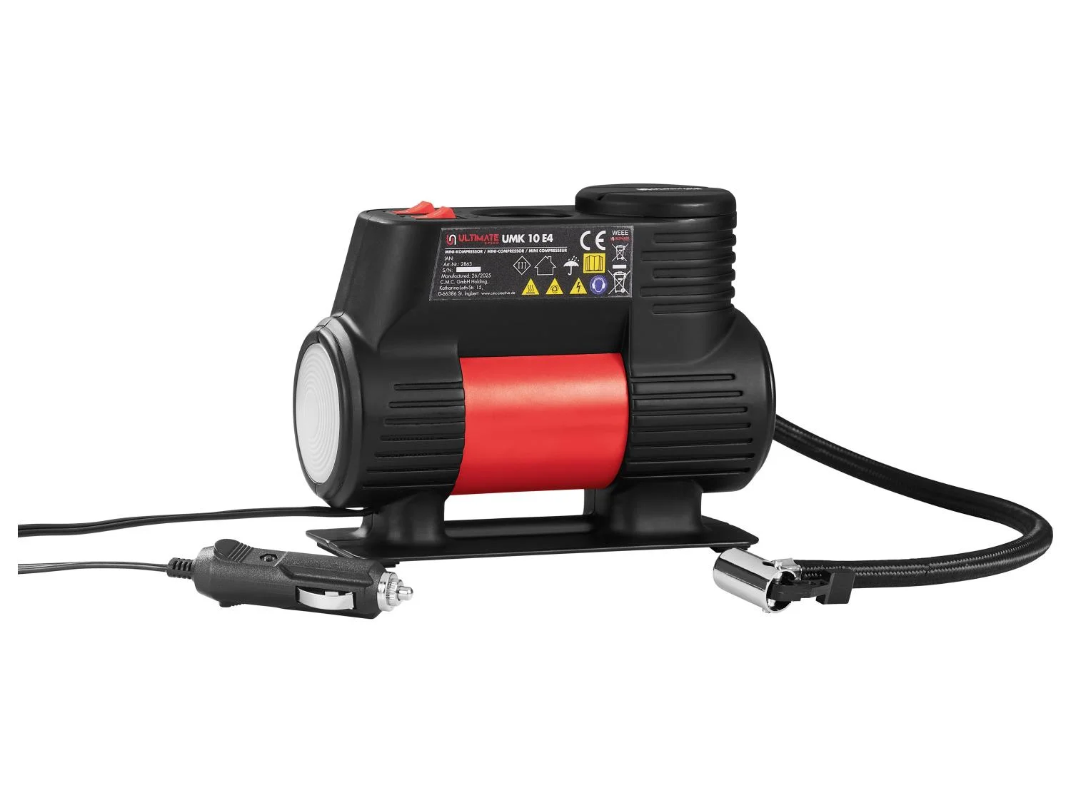 ULTIMATE SPEED® UMK 10 E4 Mini Compressor, 10.3 bar, 12 V