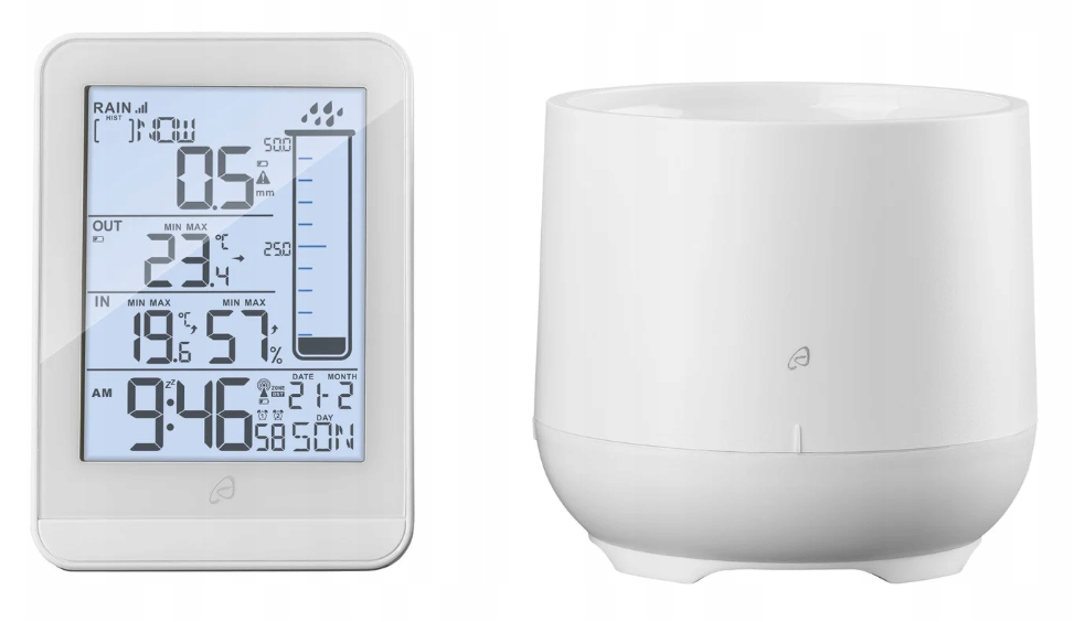 AURIOL Radio-controlled weather station with rain measurement