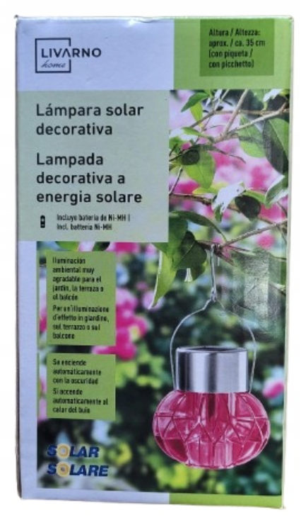 LIVARNO home Decorative LED solar lamp - PINK