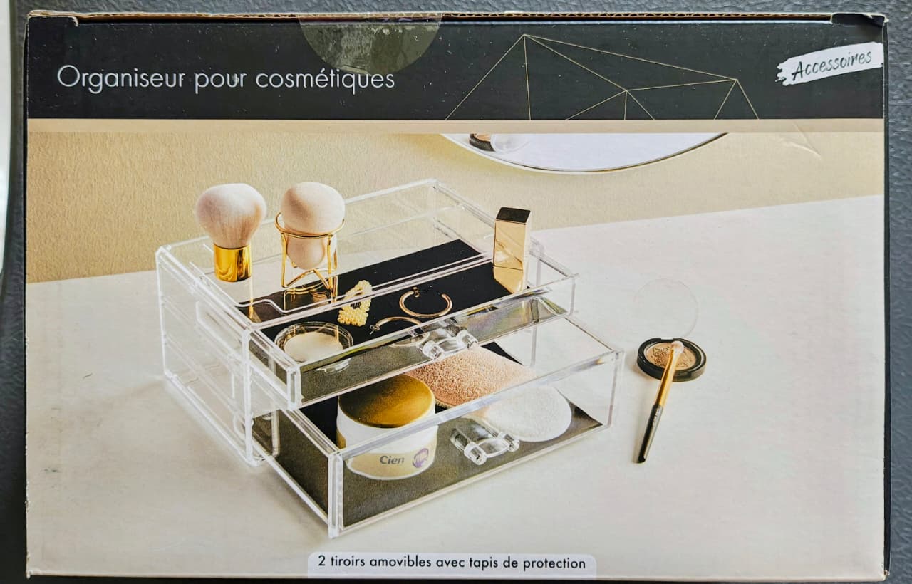 Transparent cosmetics organizer - Style 1