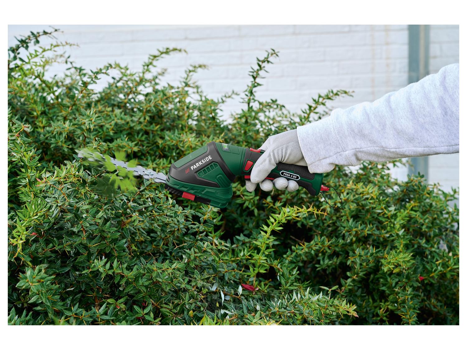 PARKSIDE® 4V 2-in-1 Cordless Grass and Shrub Shears, with 180° Rotating Soft Grip