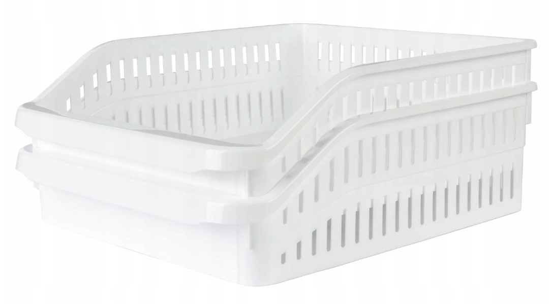 LIVARNO home Storage baskets for refrigerator cabinets 25.6x9.5x30 cm