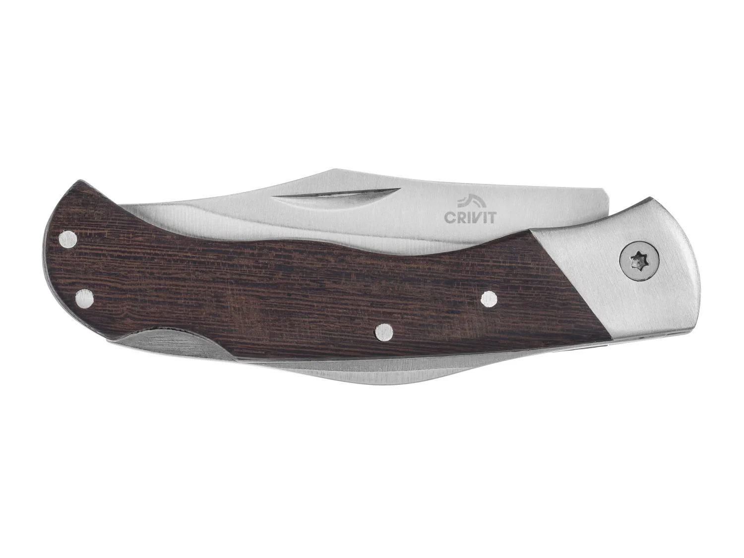 Pocket knife folding knife blade lock wooden handle 17.5 cm
