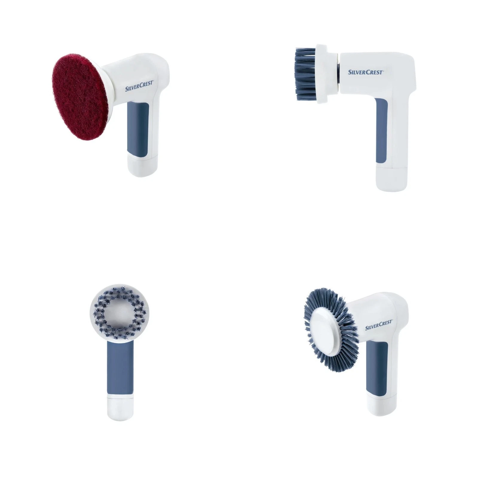 SILVERCREST Electric Cleaning Brush, 5-piece set