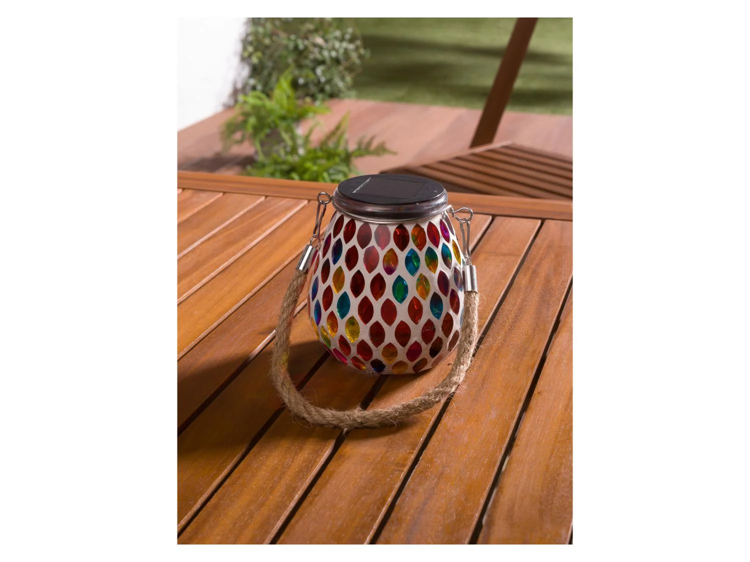 LIVARNO home Soldered glass with LED, painted or mosaic (Red)