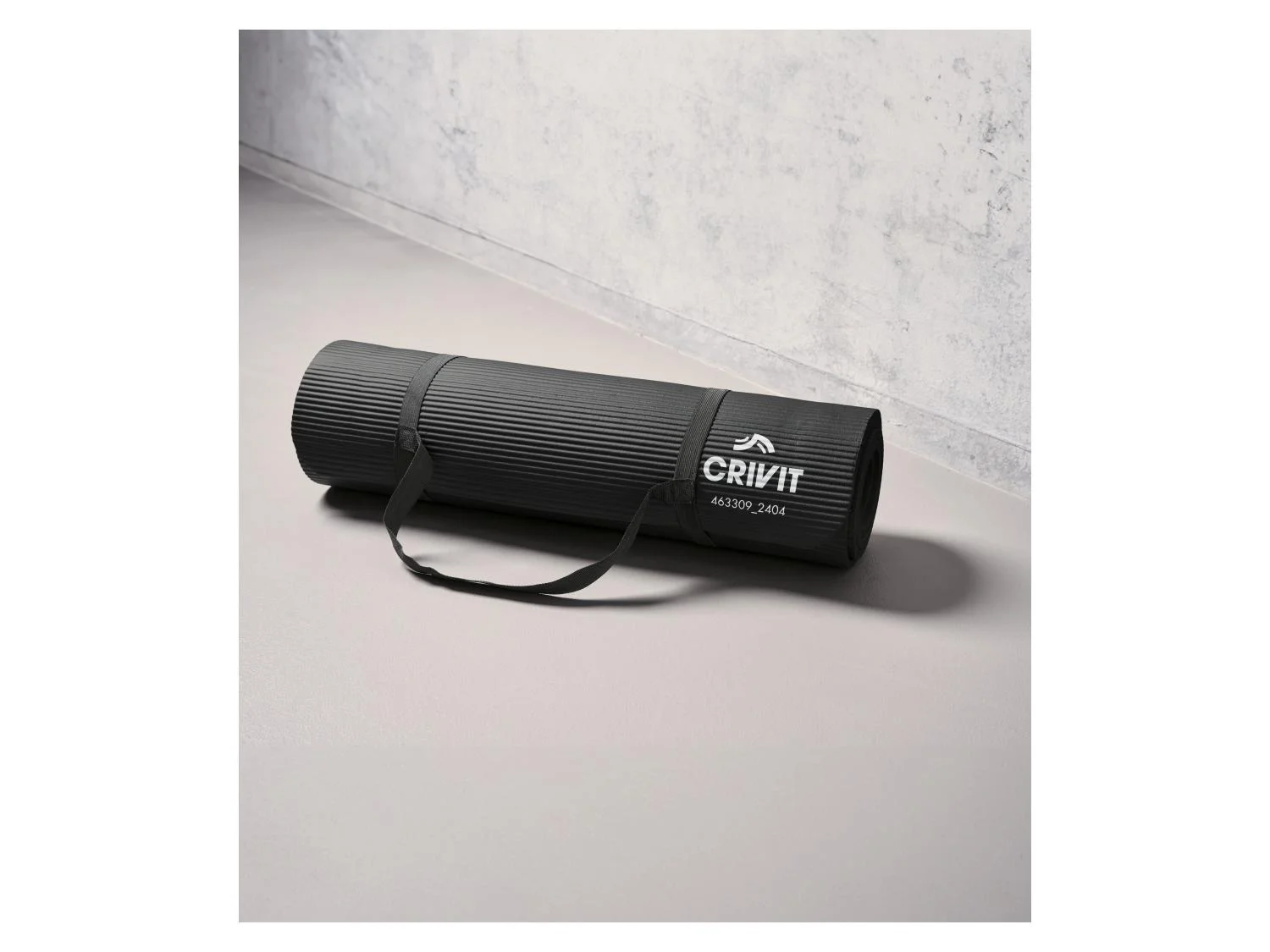 CRIVIT Exercise and Yoga mat 180 x 58 cm - BLACK