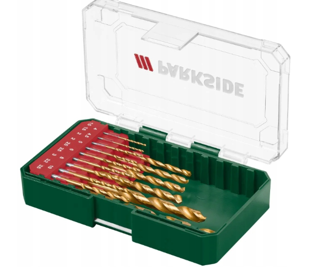 Parkside 15-bit HSS twist drill set for metal and sheet metal