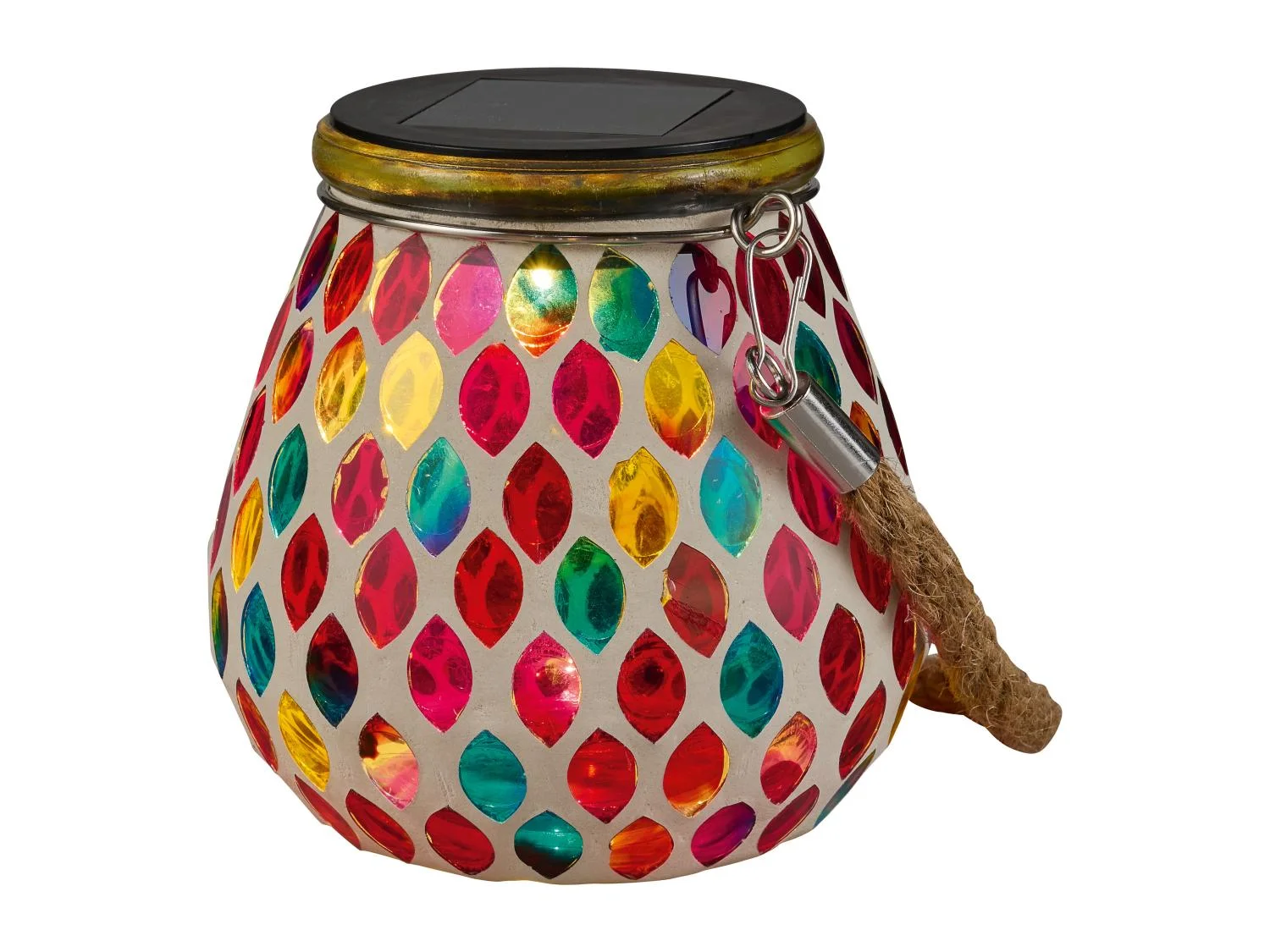 LIVARNO home Soldered glass with LED, painted or mosaic (Red)