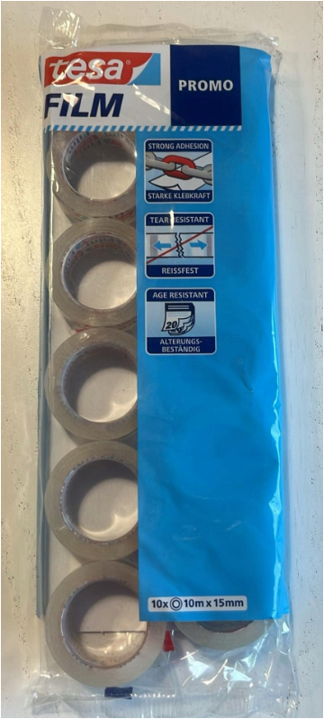 Tesa Film transparent tape 10 pcs 10m x 15mm