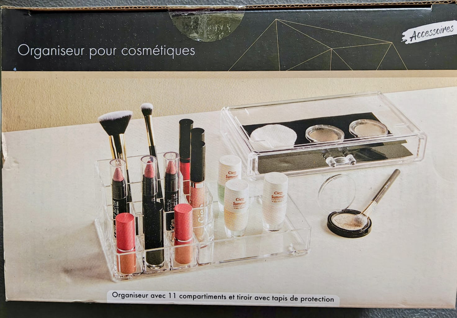 Transparent cosmetics organizer - Style 2