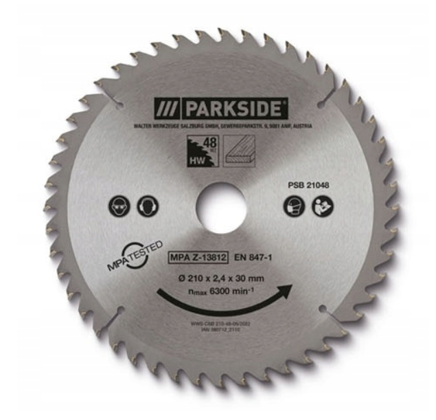 PARKSIDE 210 mm 48-TOOTH WOOD CIRCULAR SAW BLADE Fast 