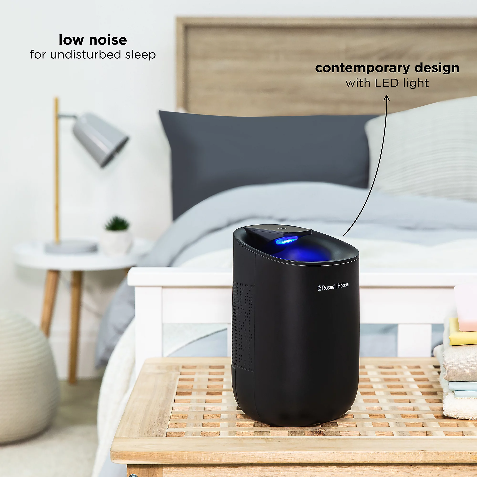 Russell Hobbs Compact Dehumidifier Fresh Air Mini 300ml/day Black