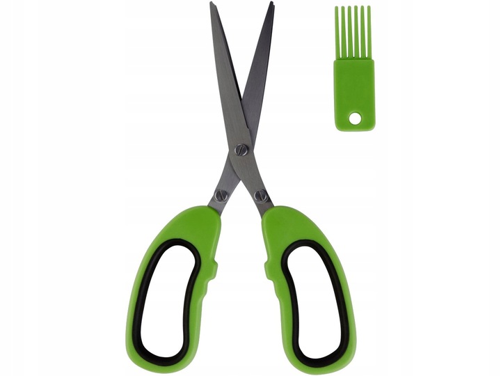 LIVARNO Kitchen herb scissors, sharp, stainless steel, 5 blades