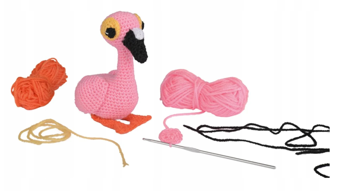 Crelando DIY Pink Flamingo Crochet Kit