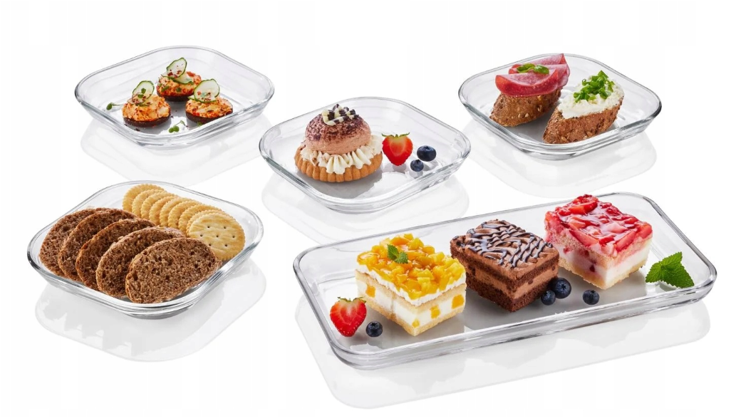 LIVARNO home Set of glass bowls (serving plate, 5-piece set)