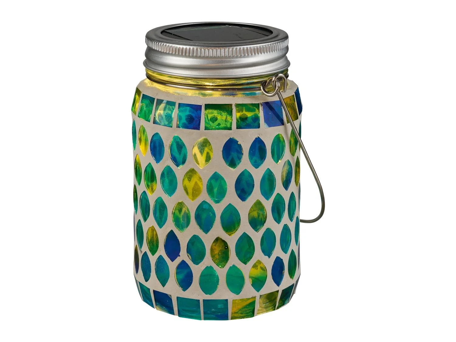 LIVARNO home Soldered glass with LED, painted or mosaic (Blue)