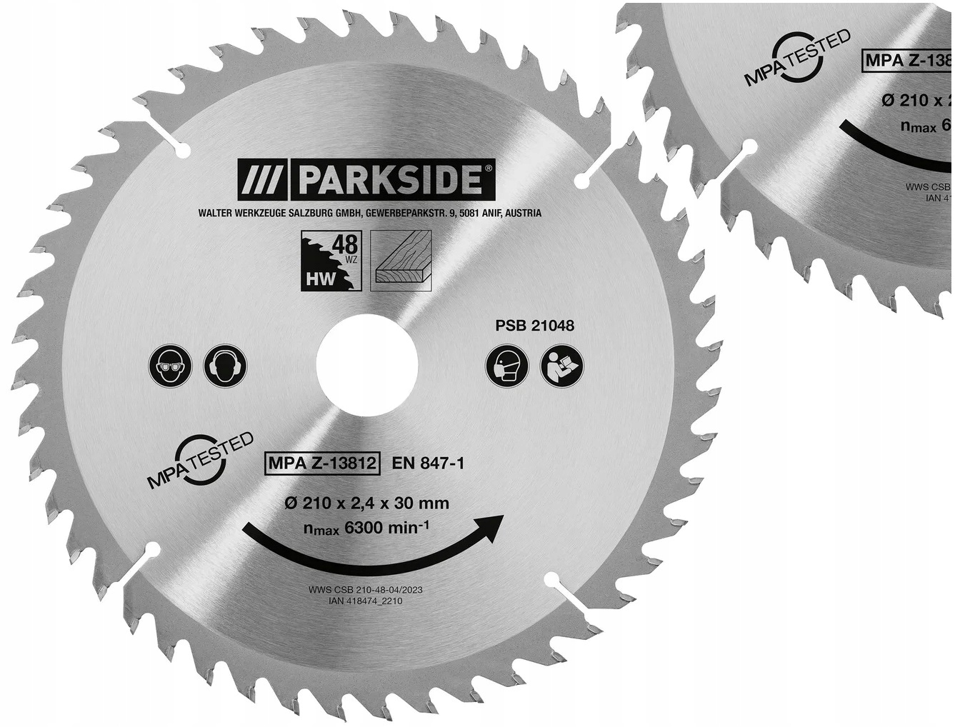 PARKSIDE 210 mm 48-TOOTH WOOD CIRCULAR SAW BLADE Fast 