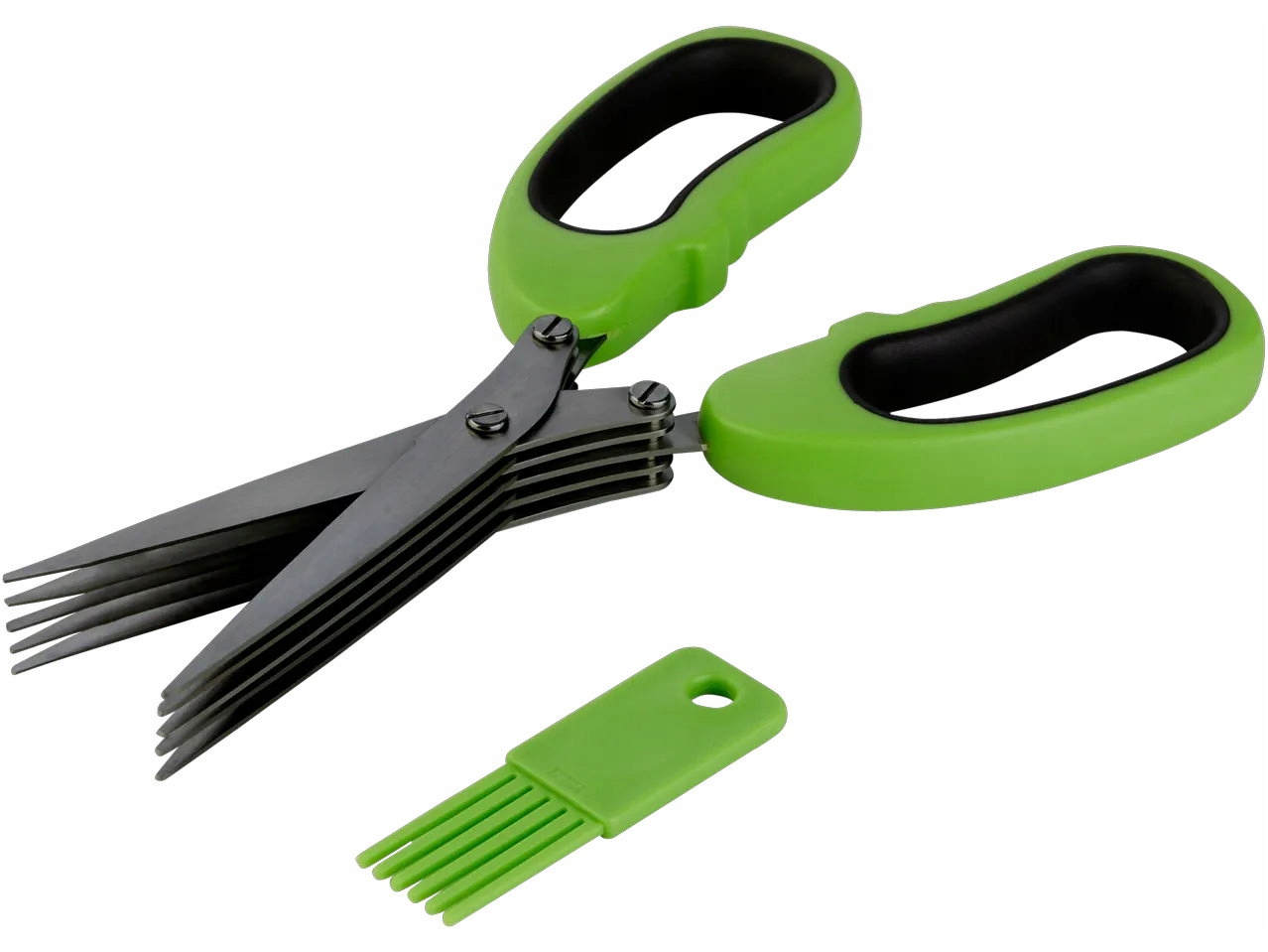 LIVARNO Kitchen herb scissors, sharp, stainless steel, 5 blades