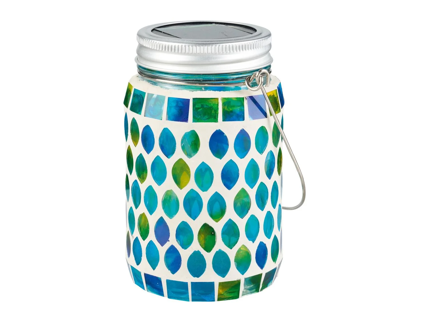 LIVARNO home Soldered glass with LED, painted or mosaic (Blue)