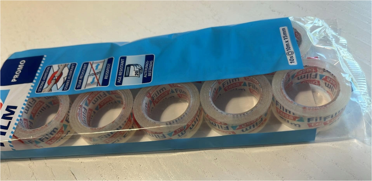 Tesa Film transparent tape 10 pcs 10m x 15mm