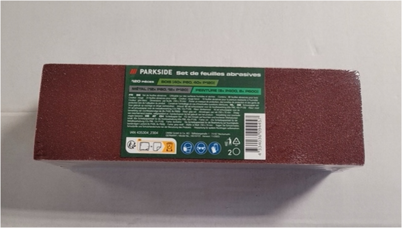 PARKSIDE sandpaper set, 120 pcs. 230 x 70 mm