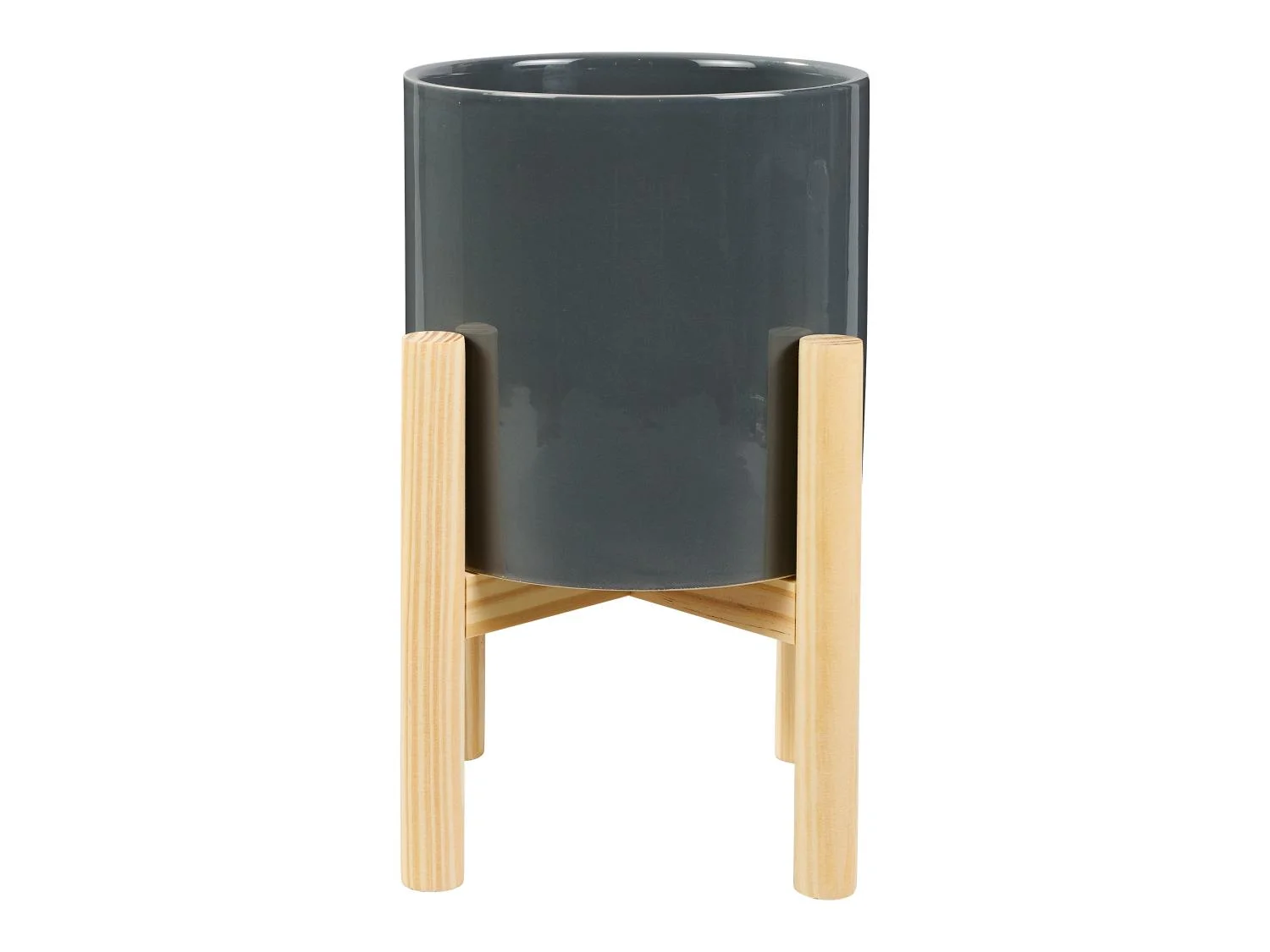 LIVARNO home Ceramic flower pot (Dark Grey)