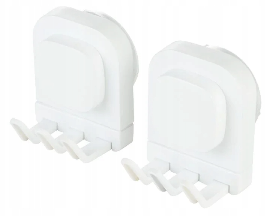 2x Bathroom towel rack with suction cup