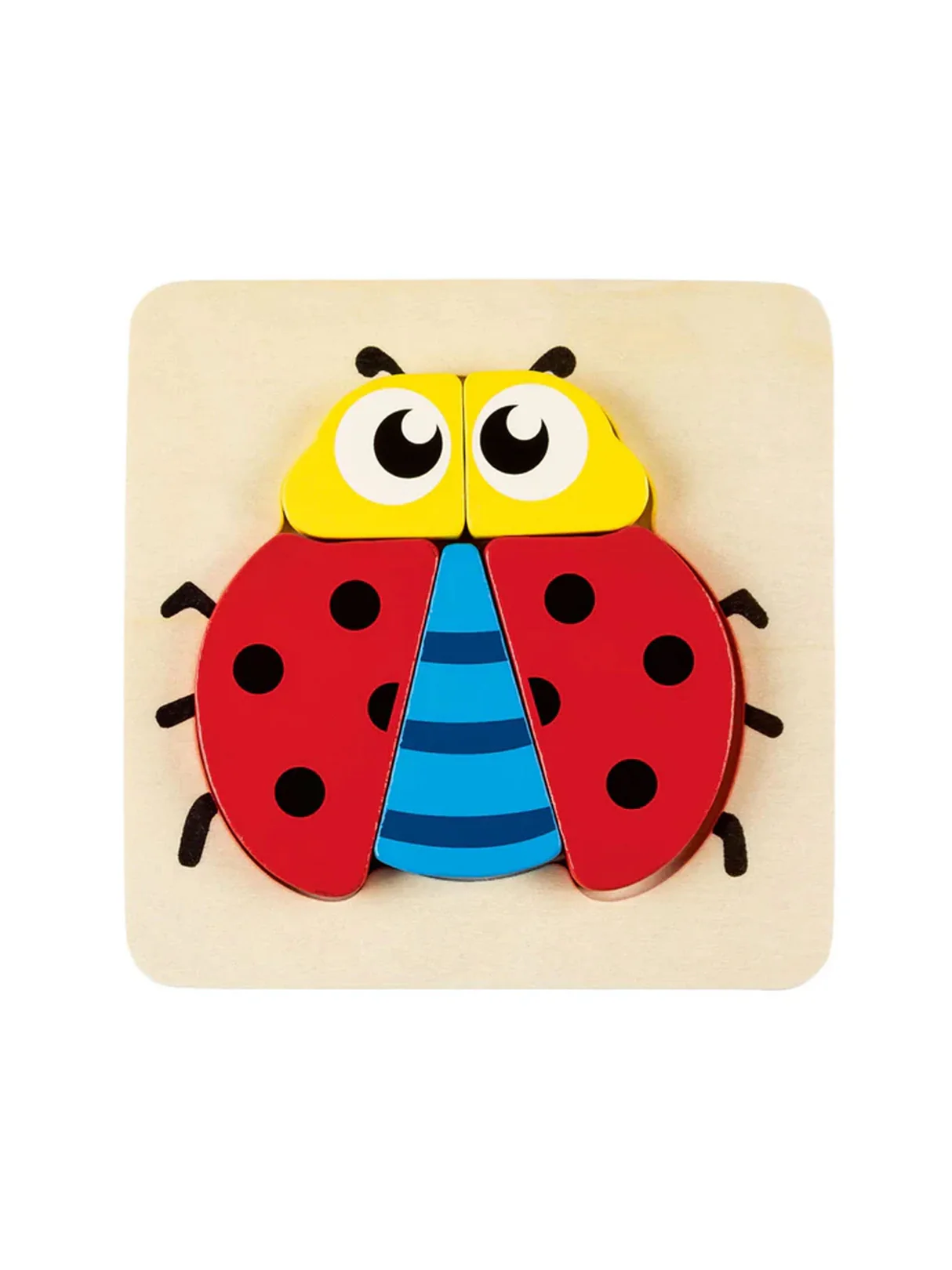 Playtive Wooden Puzzle 1+ 5 Pieces Ladybug