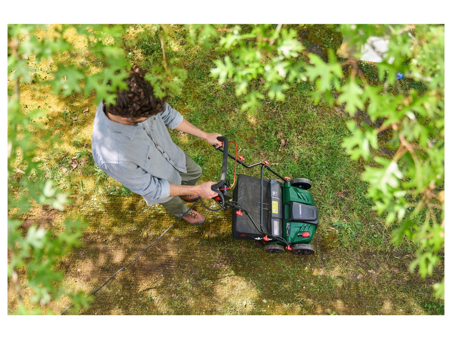 PARKSIDE® 2-in-1 electric scarifier and lawn aerator with 4-stage depth adjustment