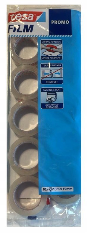 Tesa Film transparent tape 10 pcs 10m x 15mm