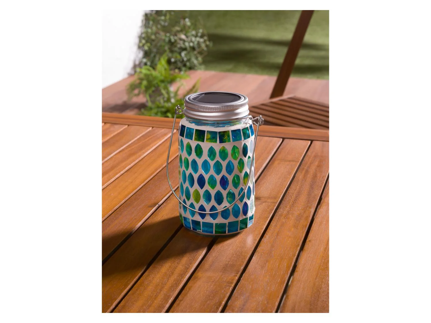 LIVARNO home Soldered glass with LED, painted or mosaic (Blue)