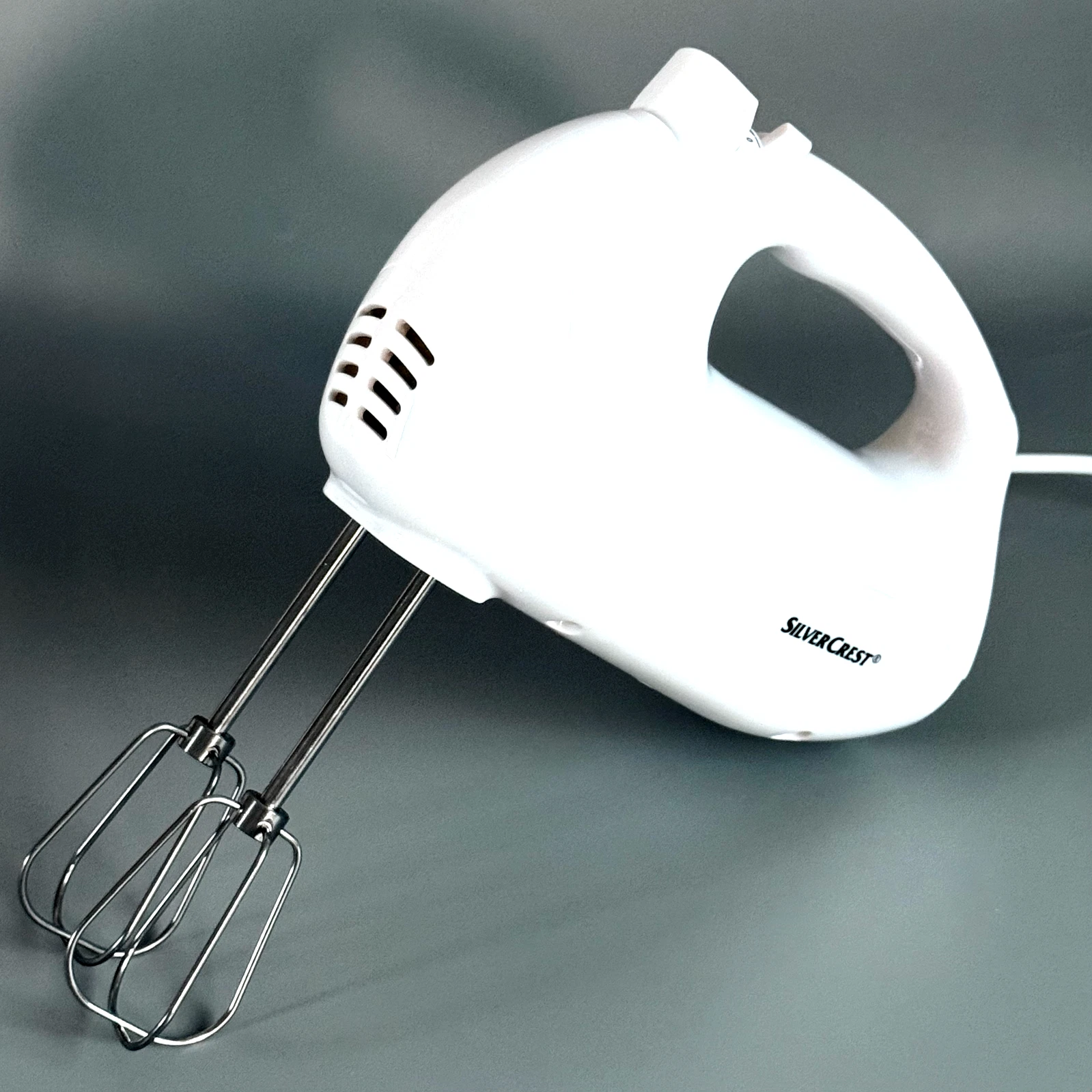 Silvercrest 120W Hand Mixer 5-Speed with Ergonomic Handle & Eject Button White