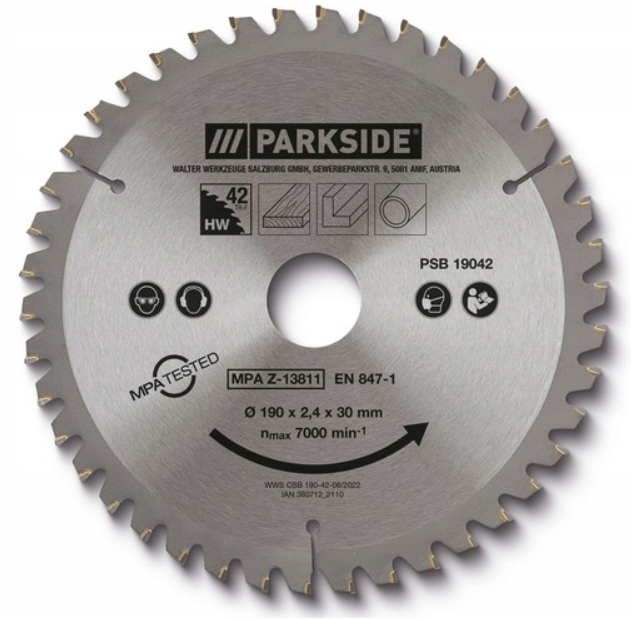 PARKSIDE® Saw blade (190 mm 42 teeth)