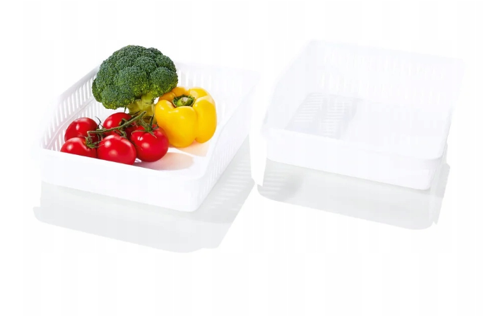 LIVARNO home Storage baskets for refrigerator cabinets 25.6x9.5x30 cm