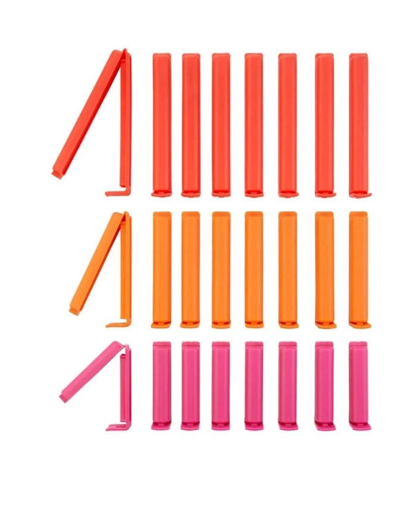 Livarno Home Set of plastic bag clips 24 pcs combined