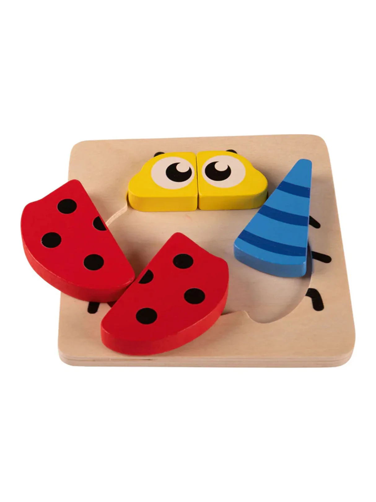Playtive Wooden Puzzle 1+ 5 Pieces Ladybug