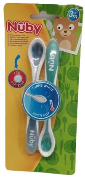 Set of 2 Nûby Hot Safe Thermo Sensor Spoons for Children