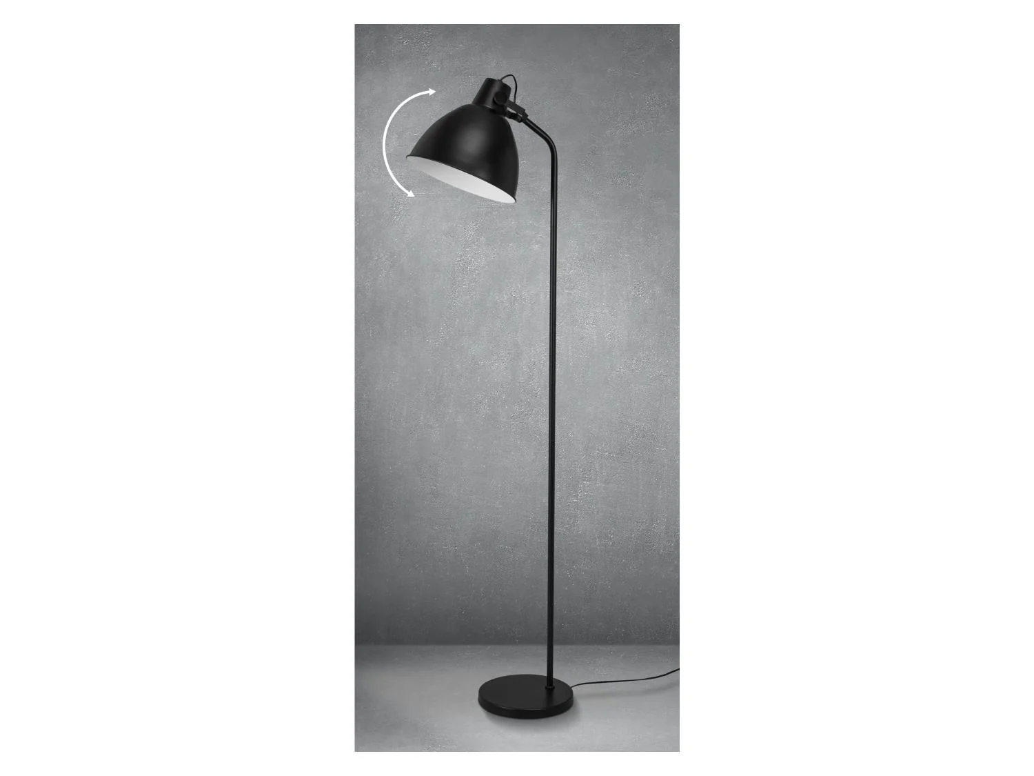 LED floor lamp with adjustable shade