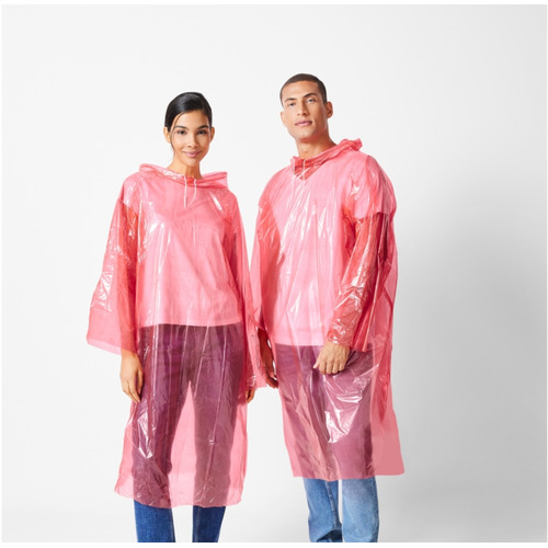 Rain Poncho, Red