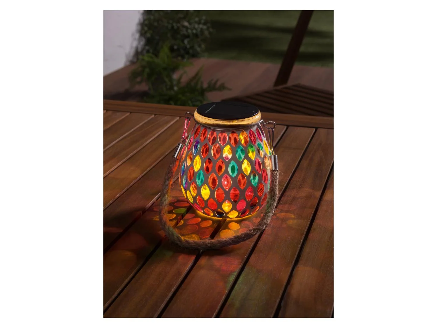 LIVARNO home Soldered glass with LED, painted or mosaic (Red)