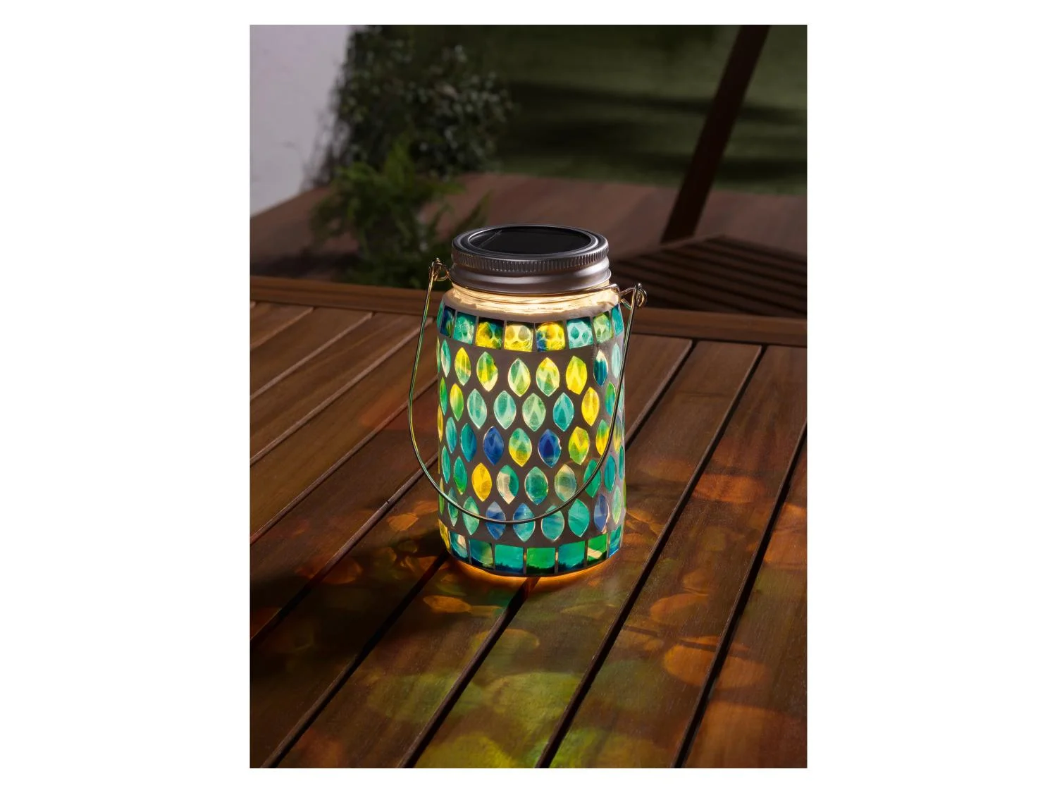 LIVARNO home Soldered glass with LED, painted or mosaic (Blue)