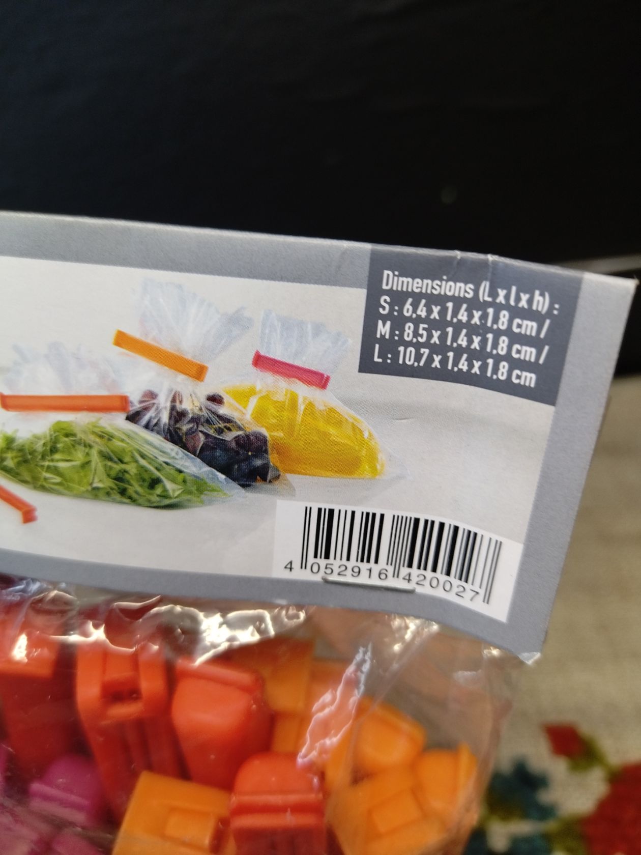 Livarno Home Set of plastic bag clips 24 pcs combined