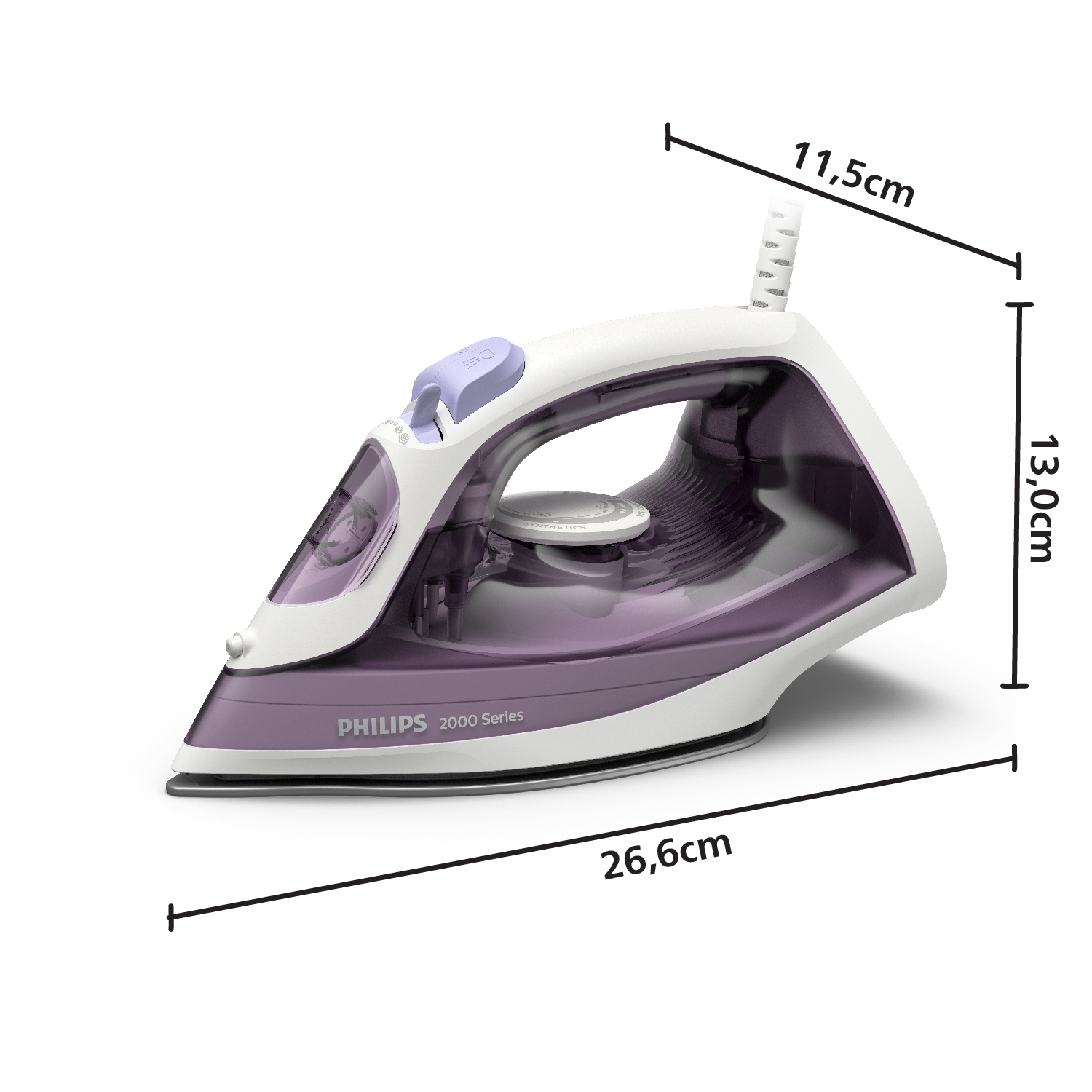 Philips 2000 series DST2020/30 iron Steam iron Ceramic soleplate 2000 W