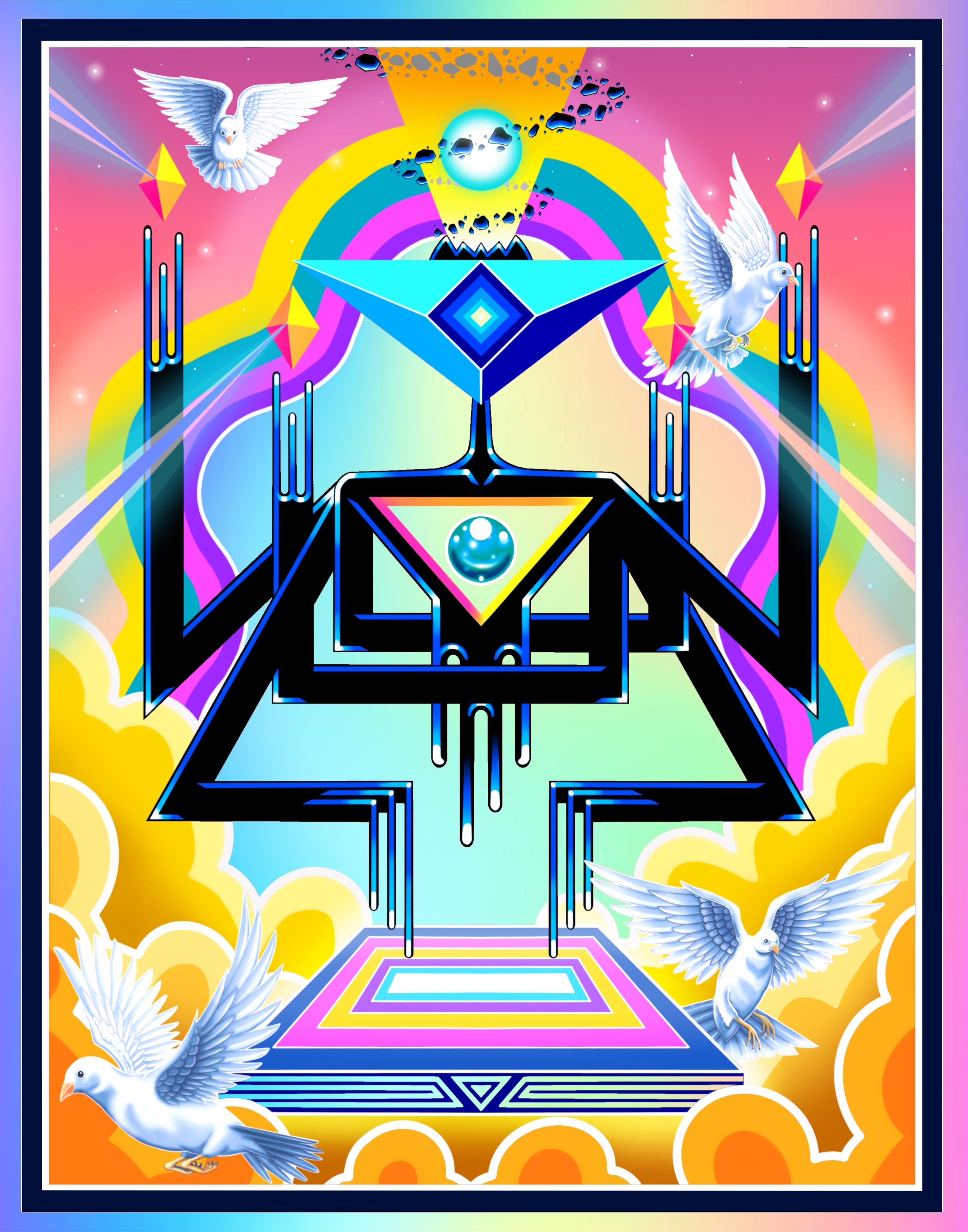 "NUBES" 11X14 Holographic Print