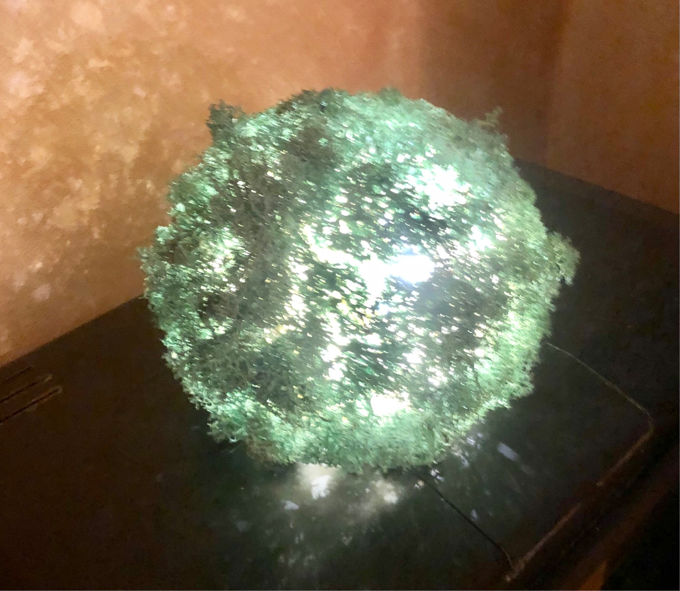 Sfera a led e muschio stabilizzato